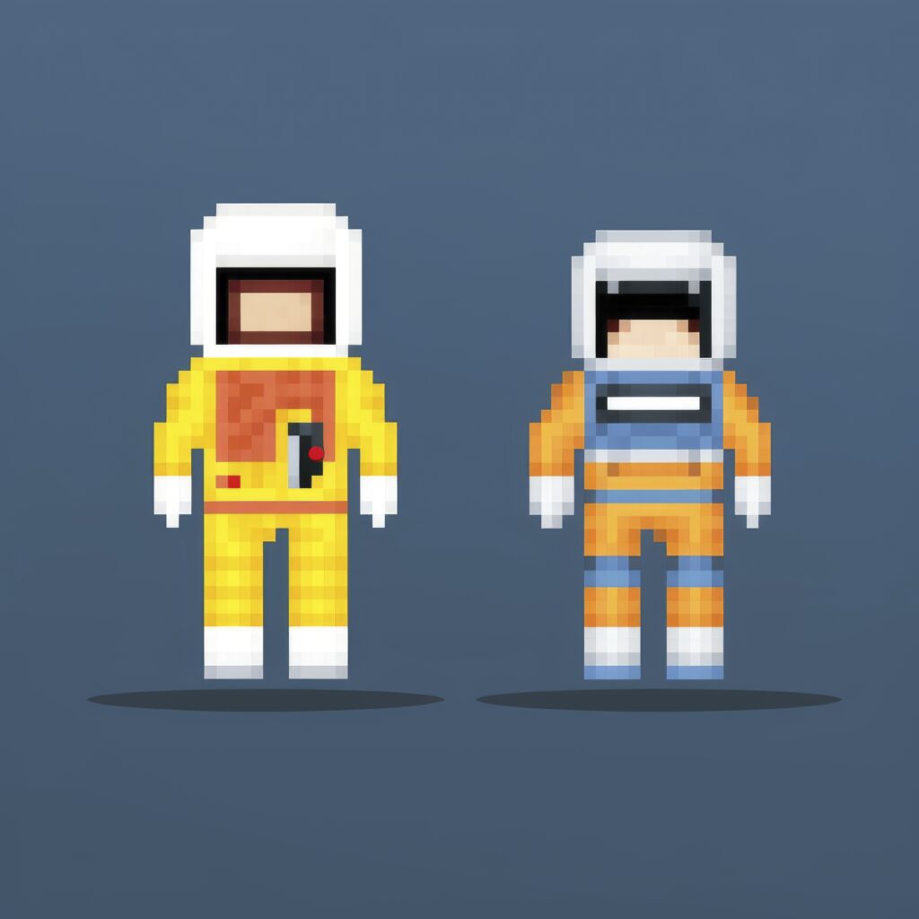 8-bits-astronaut-characters-gaming-assets