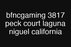 bfncgaming 3817 peck court laguna niguel california